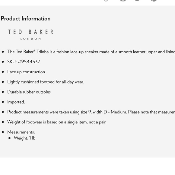 Ted Baker Triloba White Suede Sneakers - Picture 13 of 15